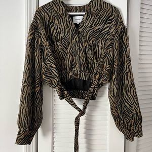 Nanushka tiger print top